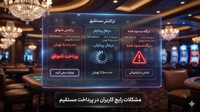 مشکلات رایج کاربران در پرداخت مستقیم شرط بندی